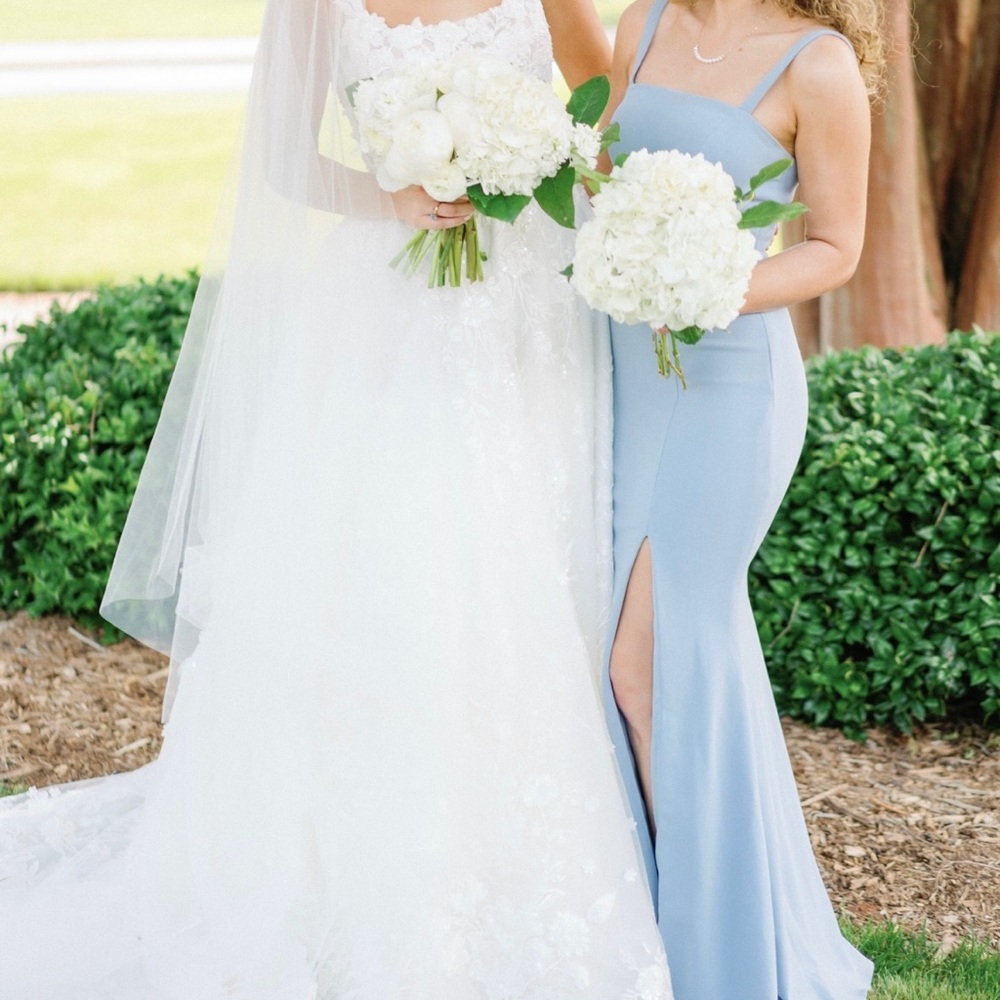 Azazie Dusty Blue Gianetta Bridesmaid Dress